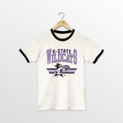 KANSAS STATE WILDCATS SWIFT STRIKE VINTAGE RINGER TEE