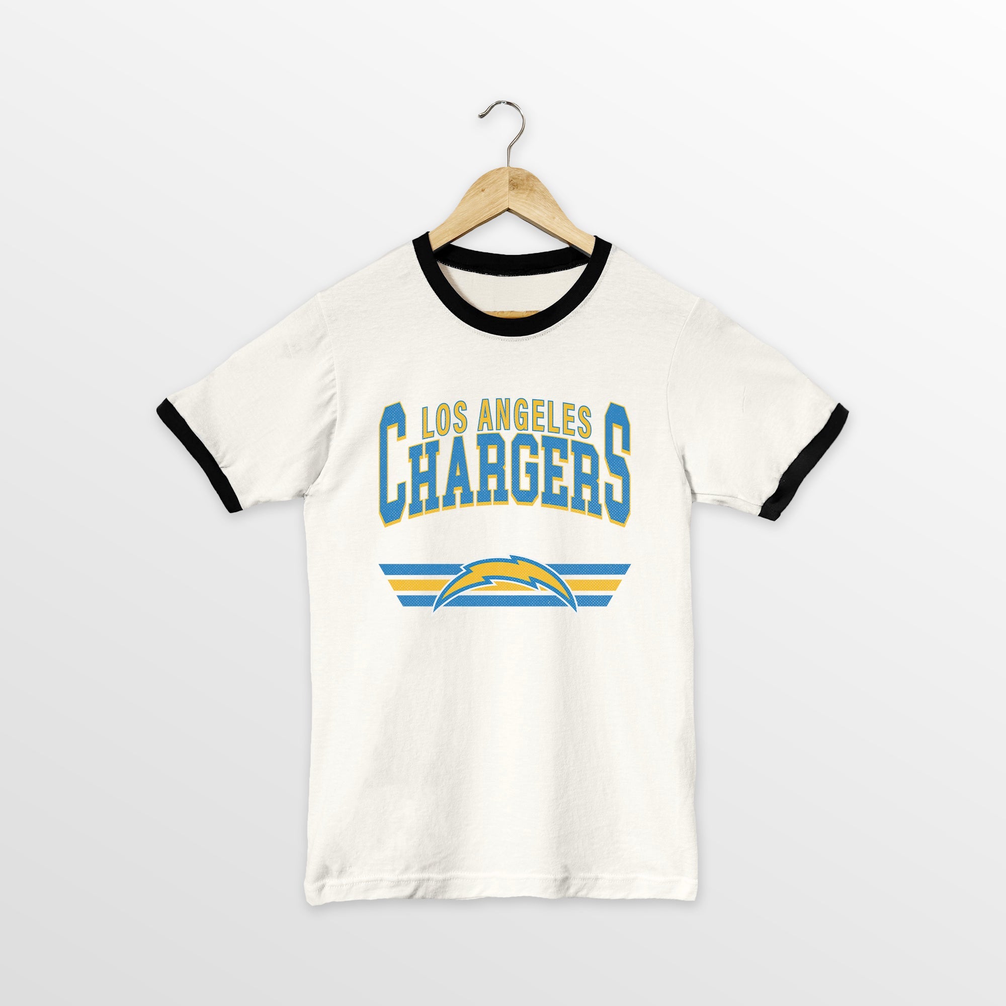 LOS ANGELES CHARGERS SWIFT STRIKE VINTAGE RINGER TEE