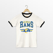 LOS ANGELES RAMS SWIFT STRIKE VINTAGE RINGER TEE