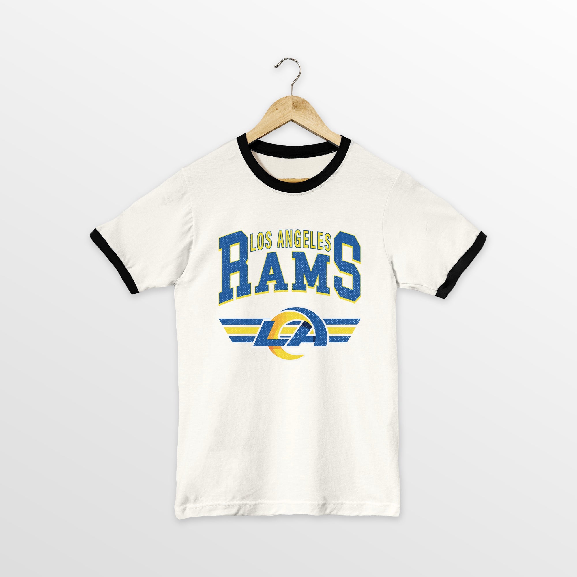 LOS ANGELES RAMS SWIFT STRIKE VINTAGE RINGER TEE