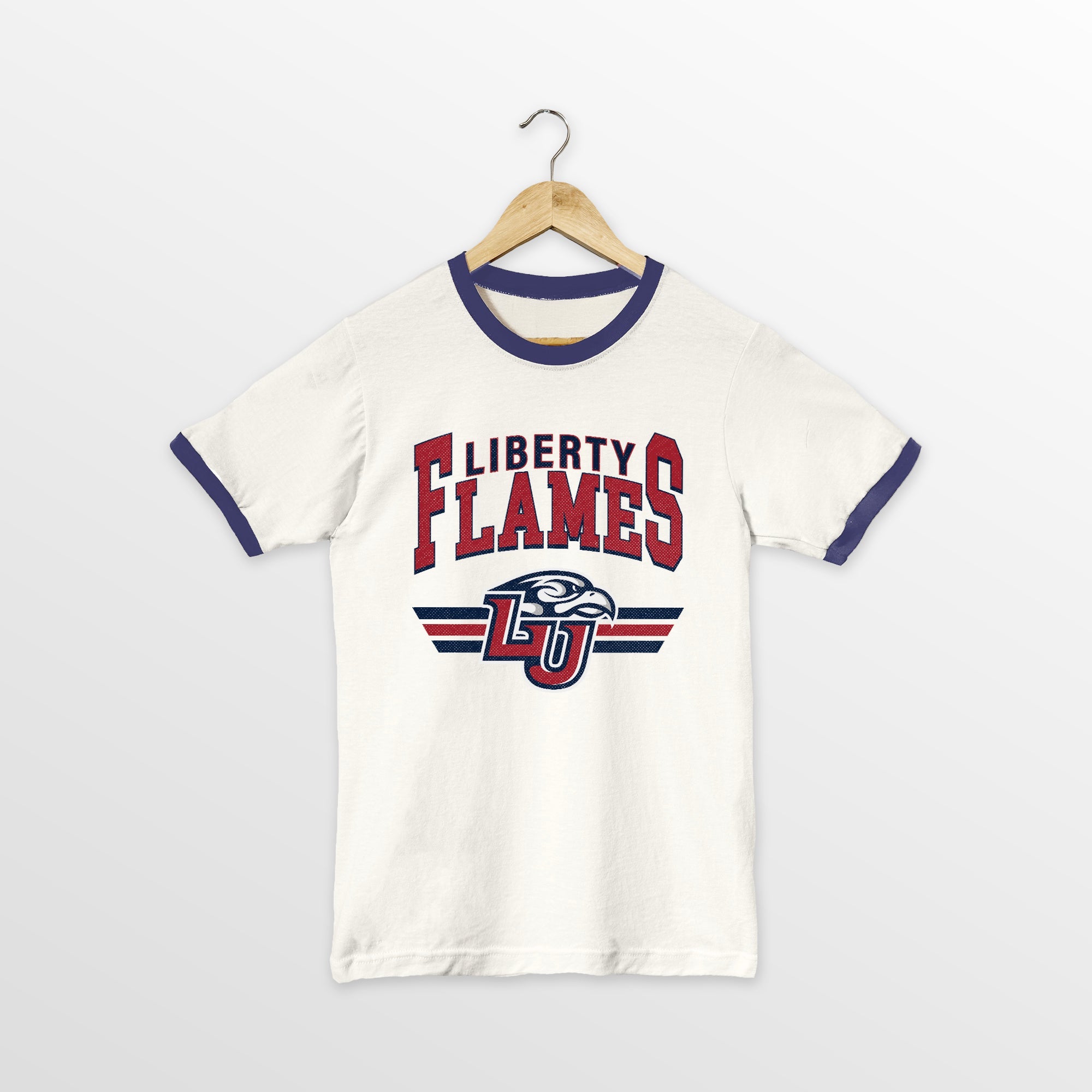LIBERTY FLAMES SWIFT STRIKE VINTAGE RINGER TEE
