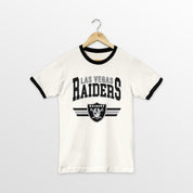LAS VEGAS RAIDERS SWIFT STRIKE VINTAGE RINGER TEE