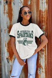 MICHIGAN STATE SPARTANS SWIFT STRIKE VINTAGE RINGER TEE