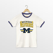 MICHIGAN WOLVERINES SWIFT STRIKE VINTAGE RINGER TEE