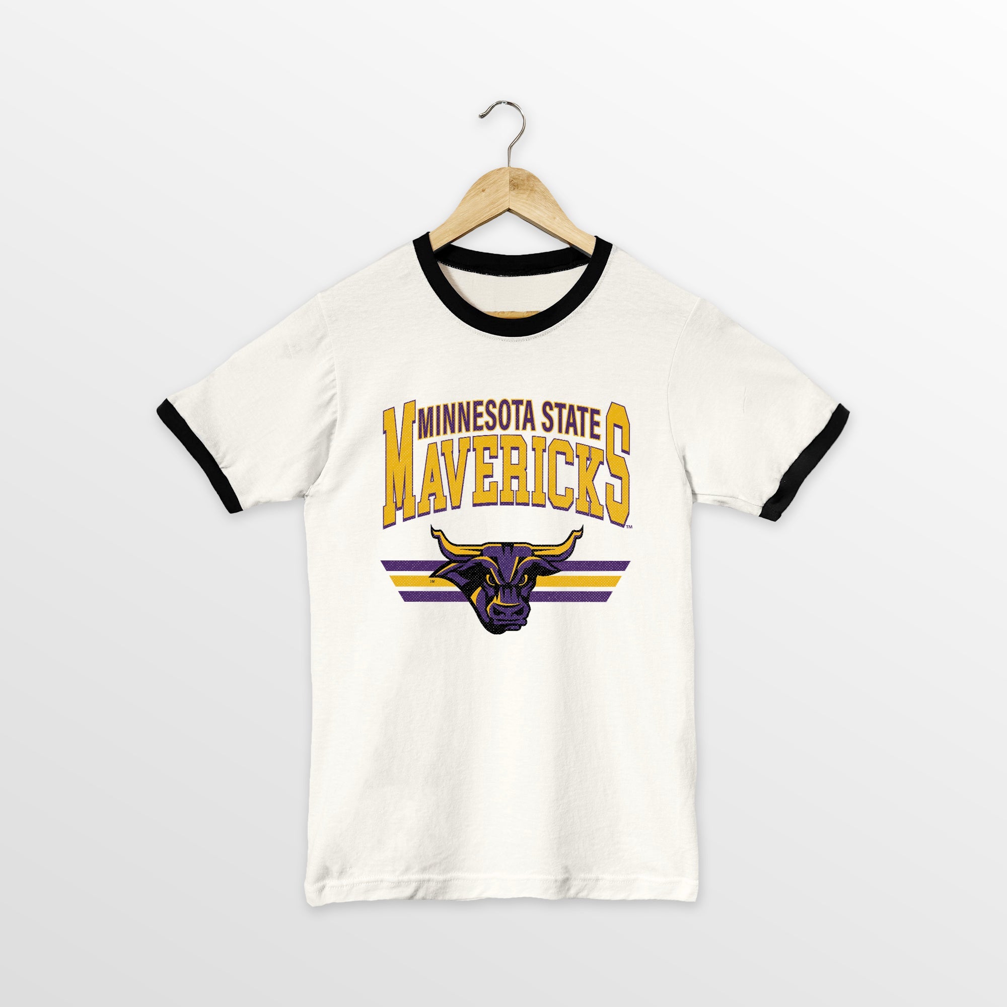 MINNESOTA STATE MANKATO MAVERICKS SWIFT STRIKE VINTAGE RINGER TEE