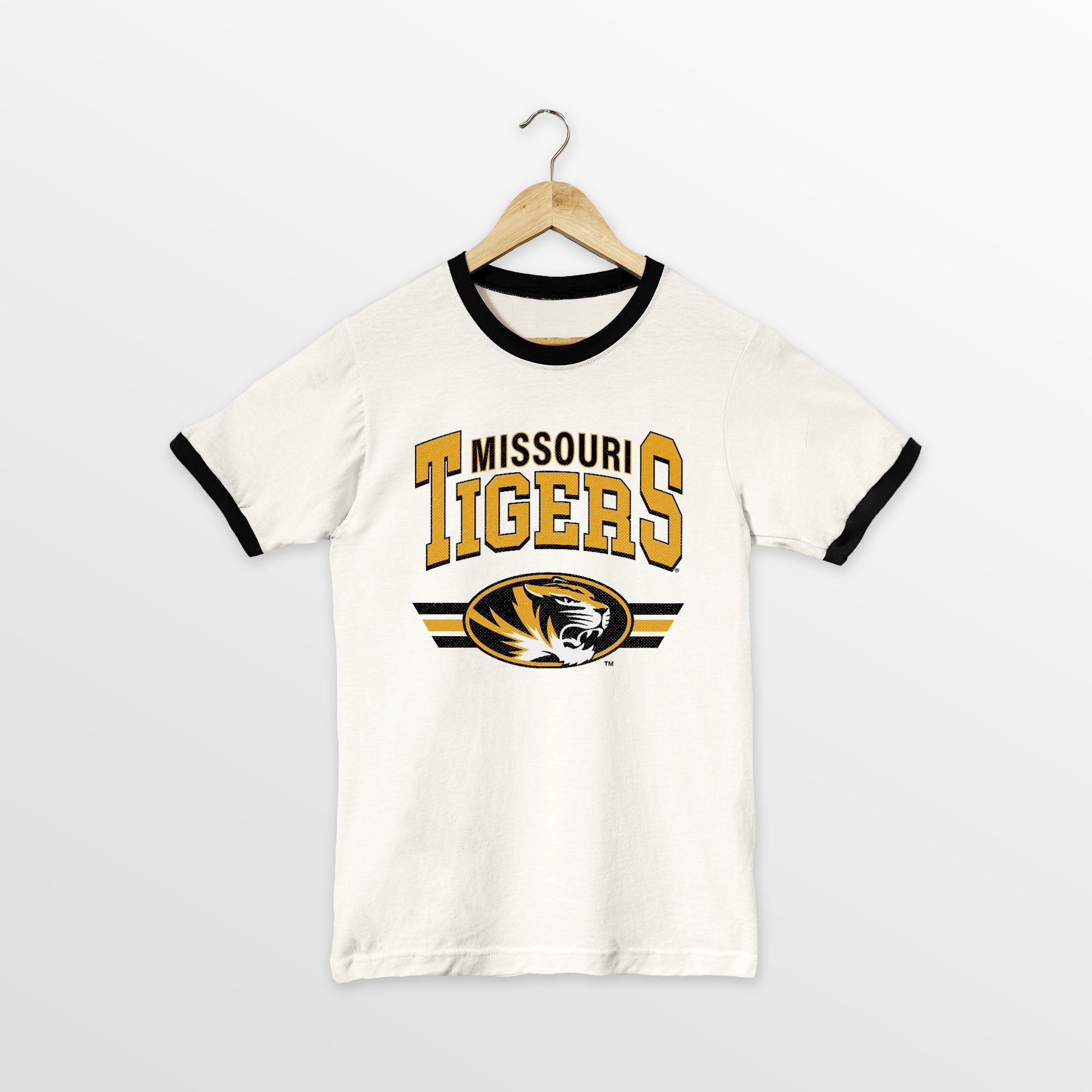 MISSOURI TIGERS SWIFT STRIKE VINTAGE RINGER TEE