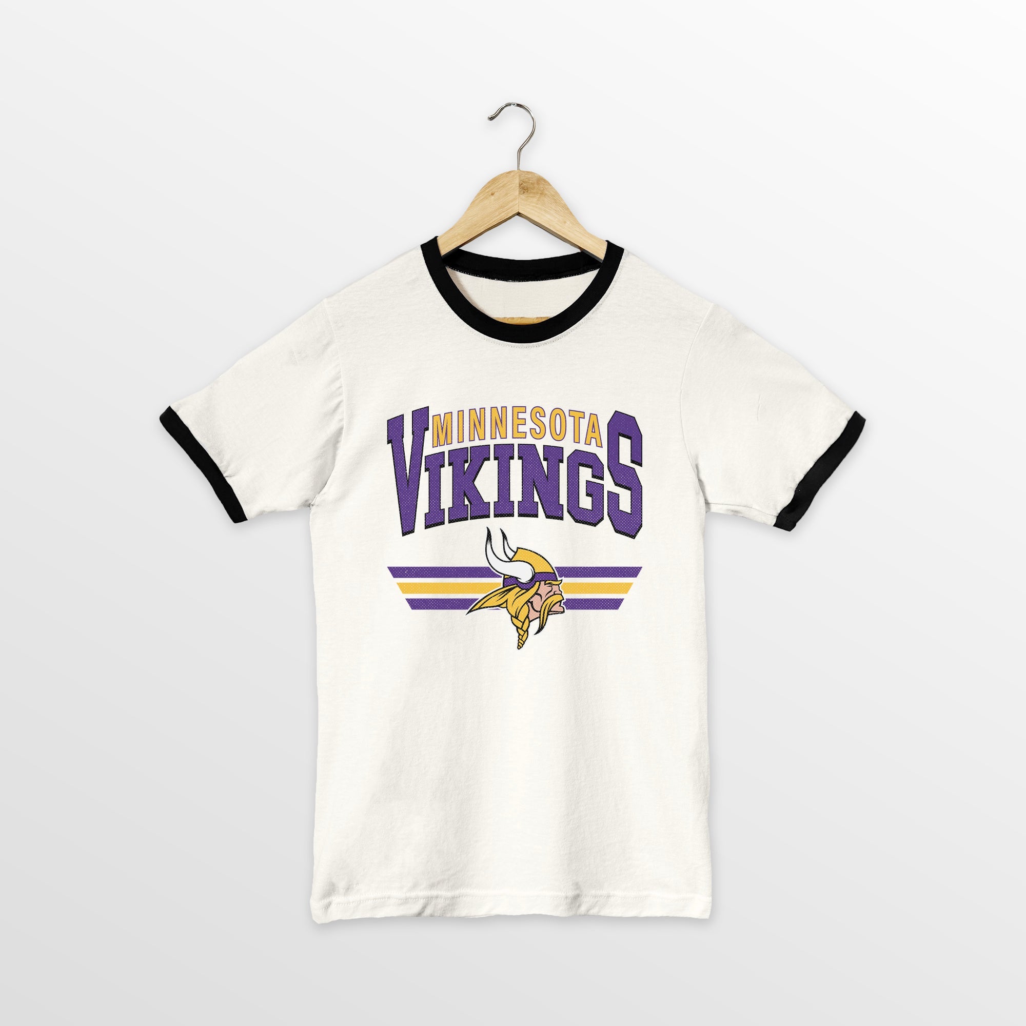 MINNESOTA VIKINGS SWIFT STRIKE VINTAGE RINGER TEE