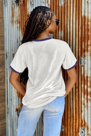 OLE MISS REBELS SWIFT STRIKE VINTAGE RINGER TEE