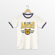 NORTH CAROLINA A&T STATE AGGIES SWIFT STRIKE VINTAGE RINGER TEE