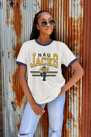 NORTHERN ARIZONA LUMBERJACKS SWIFT STRIKE VINTAGE RINGER TEE