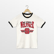 NORTH CAROLINA STATE WOLFPACK SWIFT STRIKE VINTAGE RINGER TEE