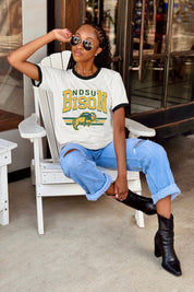 NORTH DAKOTA STATE BISON SWIFT STRIKE VINTAGE RINGER TEE