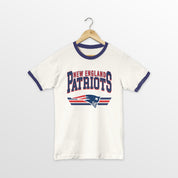 NEW ENGLAND PATRIOTS SWIFT STRIKE VINTAGE RINGER TEE