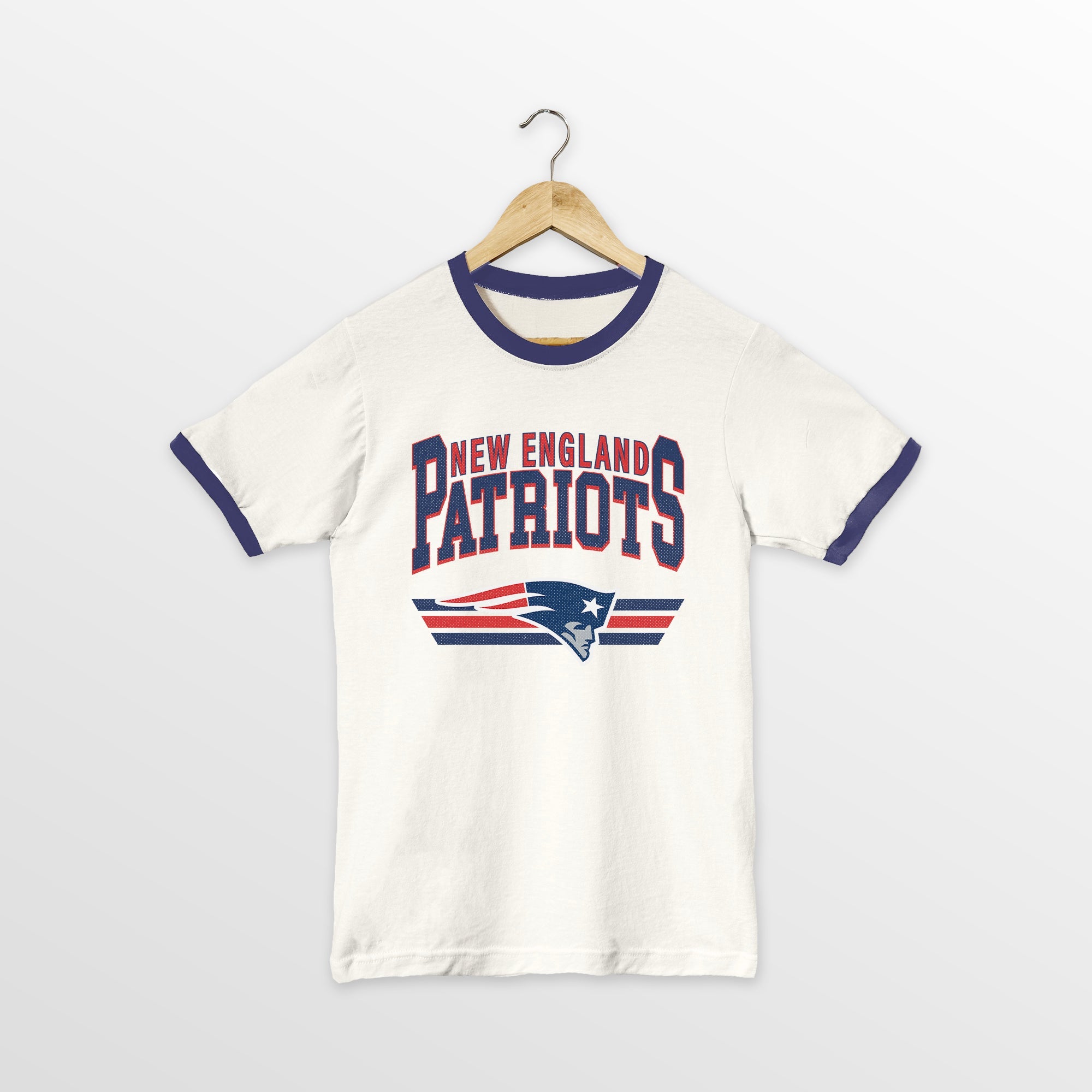 NEW ENGLAND PATRIOTS SWIFT STRIKE VINTAGE RINGER TEE
