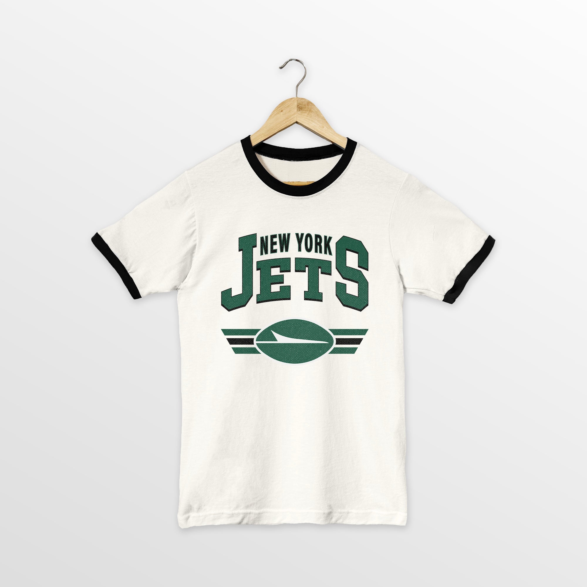 NEW YORK JETS SWIFT STRIKE VINTAGE RINGER TEE