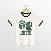 NEW YORK JETS HARD EARNED VINTAGE RINGER TEE