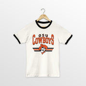 OKLAHOMA STATE COWBOYS SWIFT STRIKE VINTAGE RINGER TEE