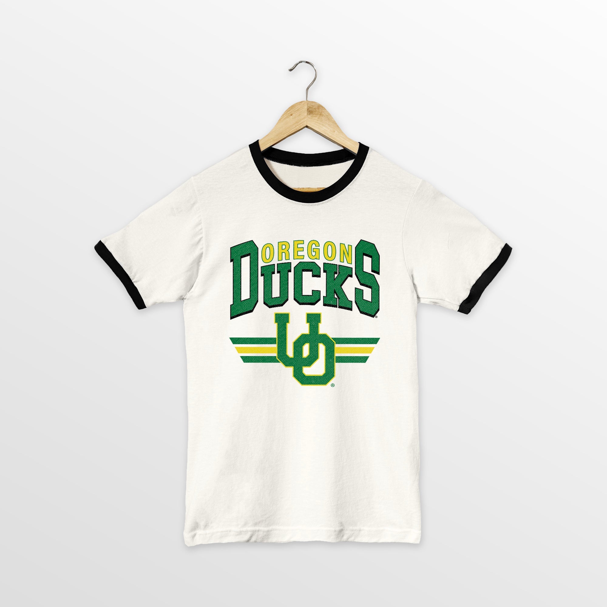 OREGON DUCKS SWIFT STRIKE VINTAGE RINGER TEE