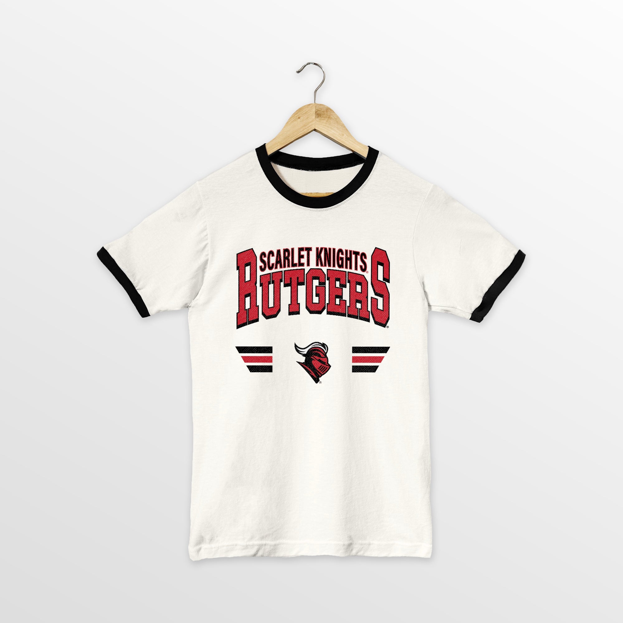 RUTGERS SCARLET KNIGHTS SWIFT STRIKE VINTAGE RINGER TEE
