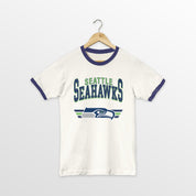 SEATTLE SEAHAWKS SWIFT STRIKE VINTAGE RINGER TEE