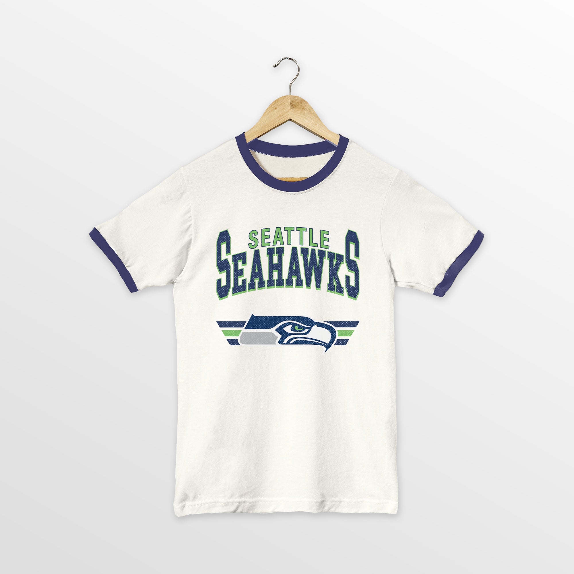 SEATTLE SEAHAWKS SWIFT STRIKE VINTAGE RINGER TEE