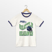 SEATTLE SEAHAWKS HARD EARNED VINTAGE RINGER TEE