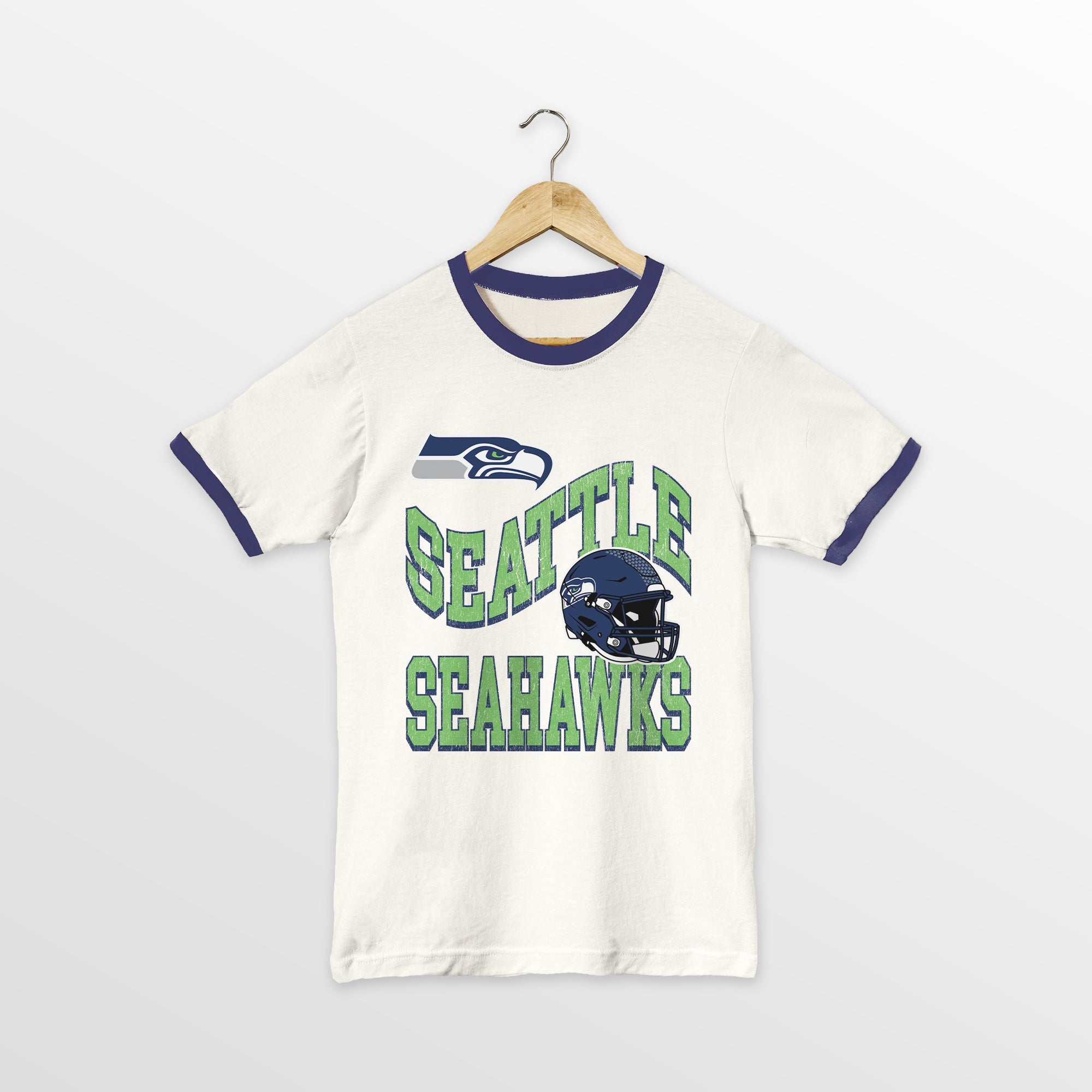 SEATTLE SEAHAWKS HARD EARNED VINTAGE RINGER TEE