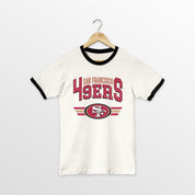 SAN FRANCISCO 49ERS SWIFT STRIKE VINTAGE RINGER TEE