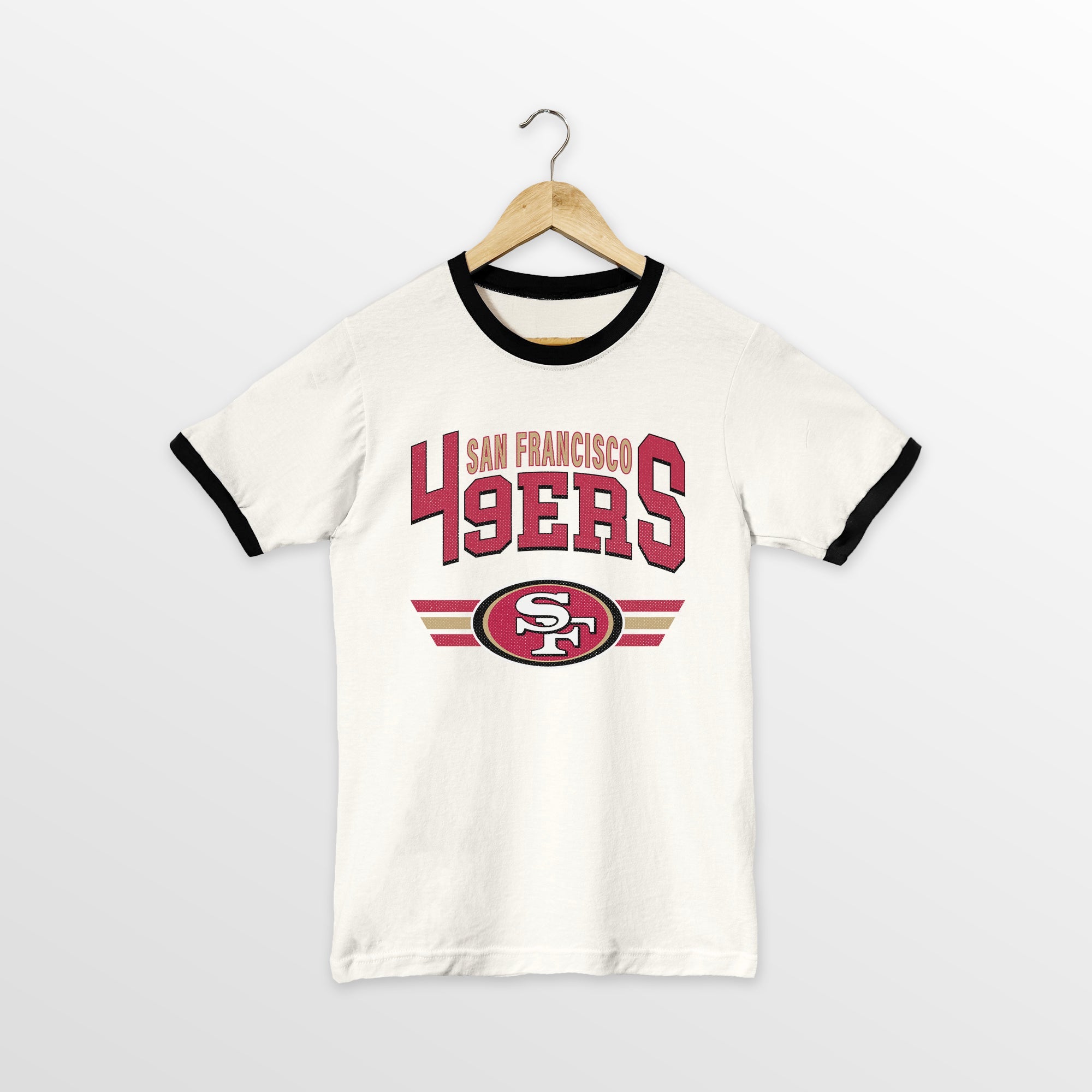 SAN FRANCISCO 49ERS SWIFT STRIKE VINTAGE RINGER TEE