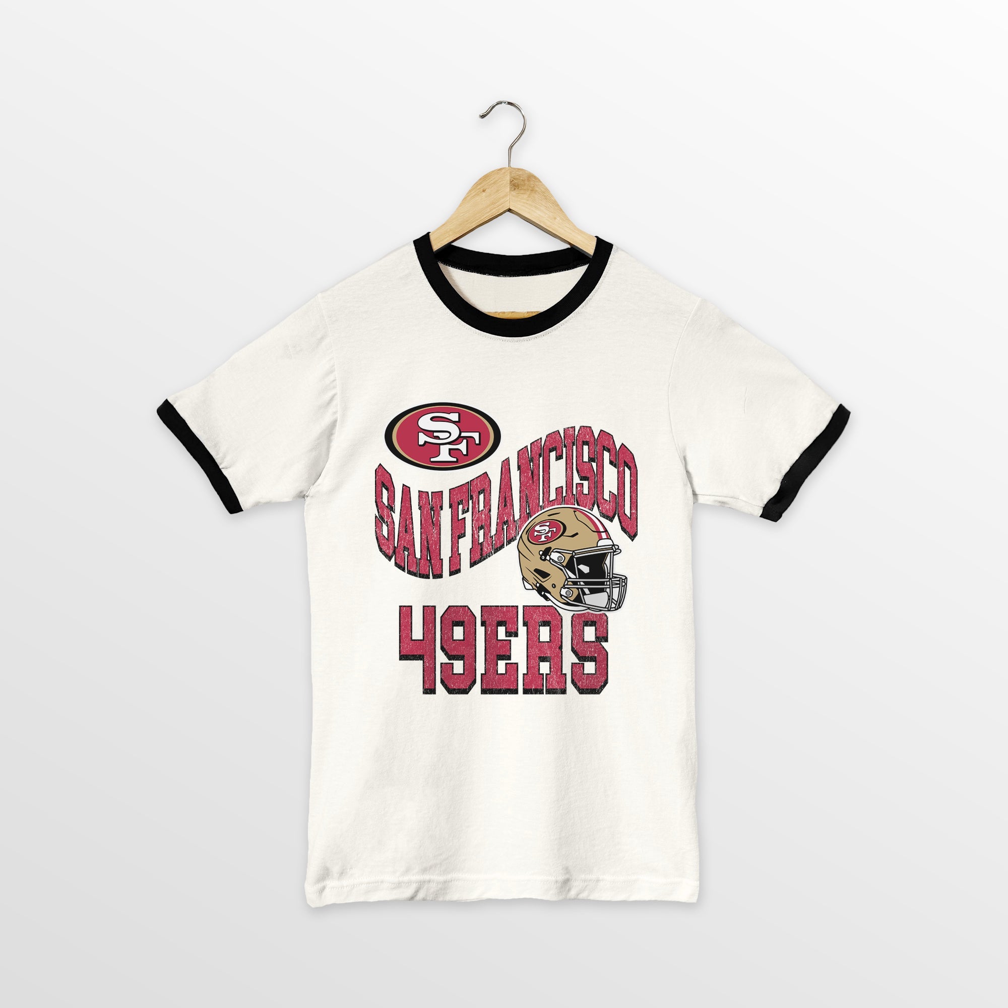 SAN FRANCISCO 49ERS HARD EARNED VINTAGE RINGER TEE