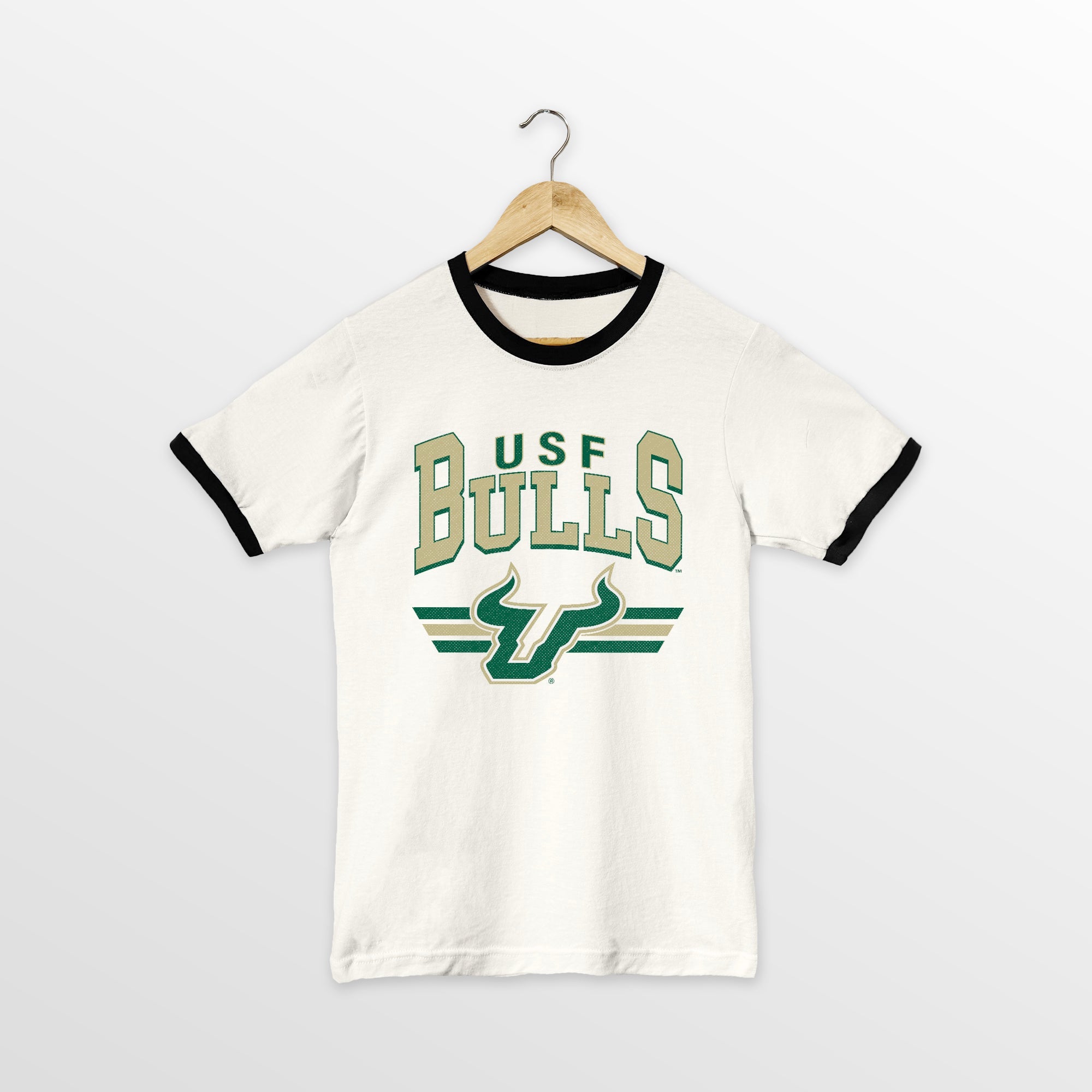 SOUTH FLORIDA BULLS SWIFT STRIKE VINTAGE RINGER TEE