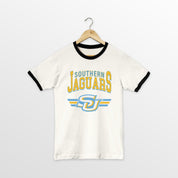 SOUTHERN JAGUARS SWIFT STRIKE VINTAGE RINGER TEE