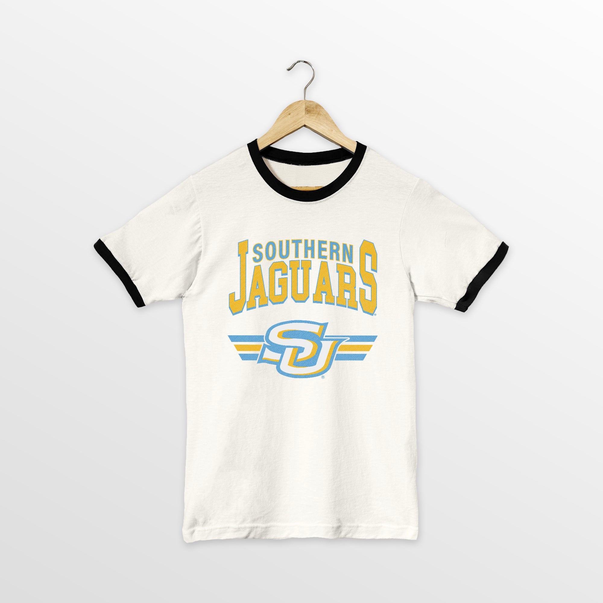 SOUTHERN JAGUARS SWIFT STRIKE VINTAGE RINGER TEE