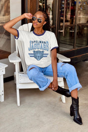 SPELMAN COLLEGE JAGUARS SWIFT STRIKE VINTAGE RINGER TEE