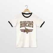 TEXAS STATE BOBCATS SWIFT STRIKE VINTAGE RINGER TEE