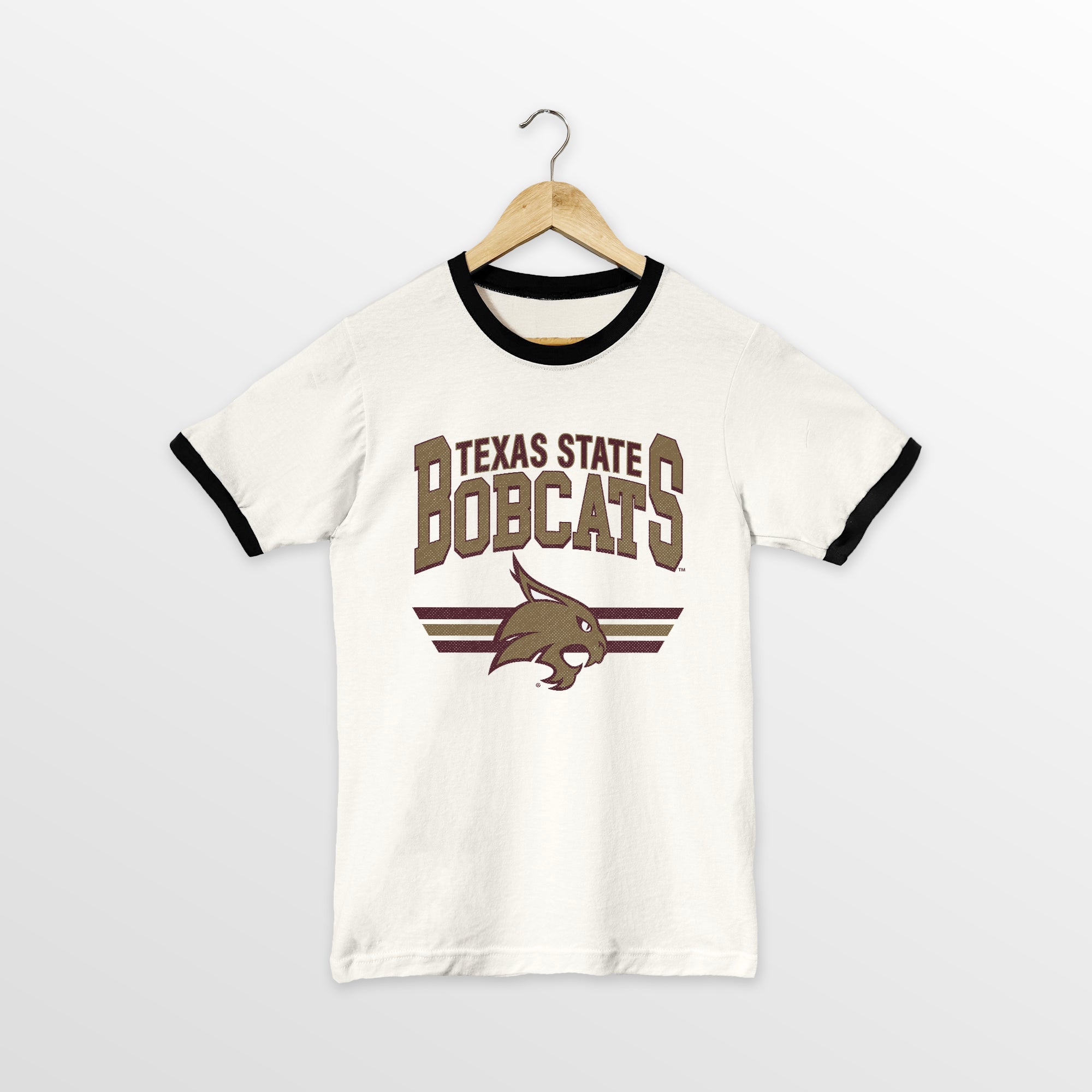 TEXAS STATE BOBCATS SWIFT STRIKE VINTAGE RINGER TEE
