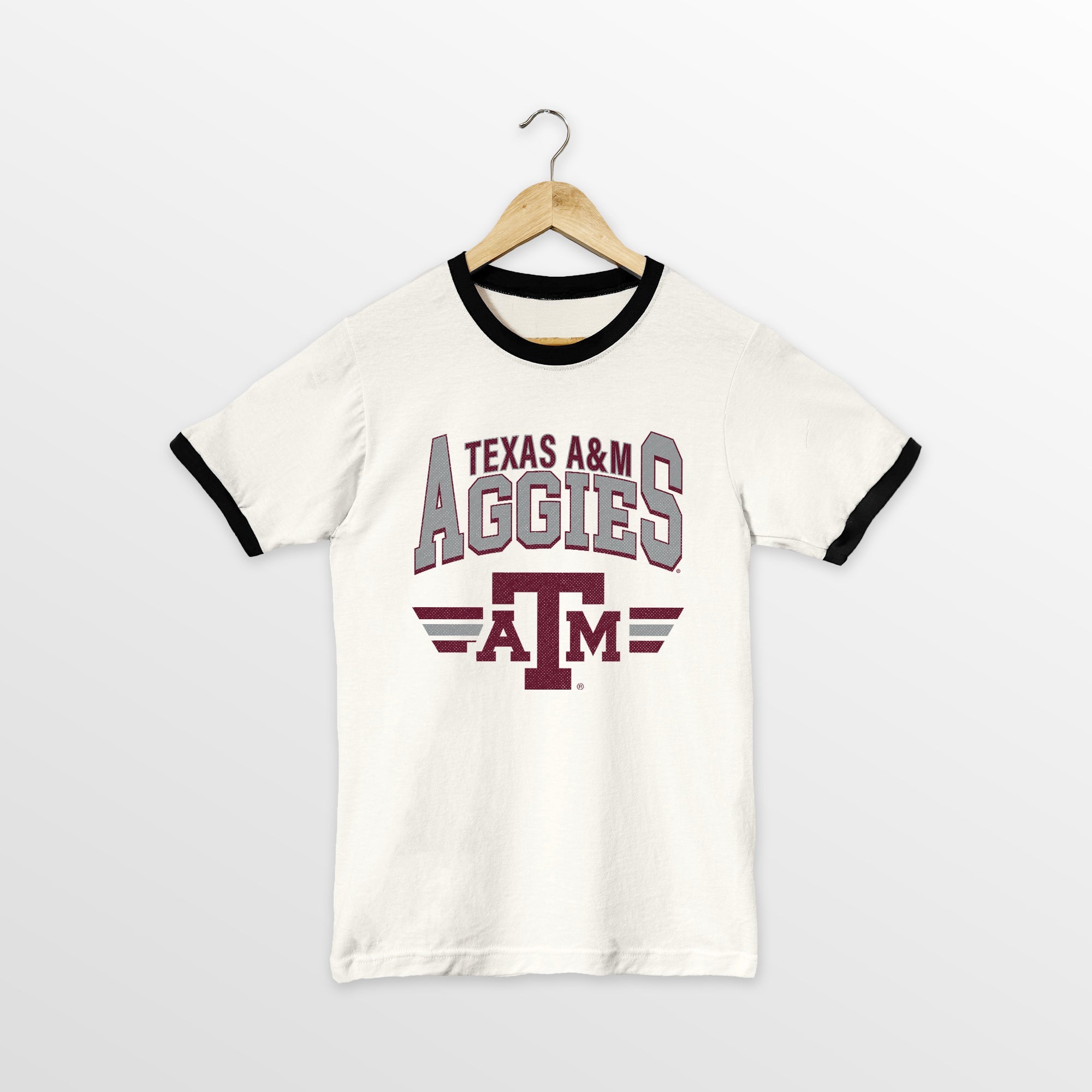 TEXAS A&M AGGIES SWIFT STRIKE VINTAGE RINGER TEE
