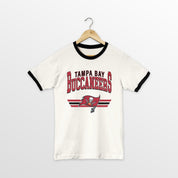TAMPA BAY BUCCANEERS SWIFT STRIKE VINTAGE RINGER TEE