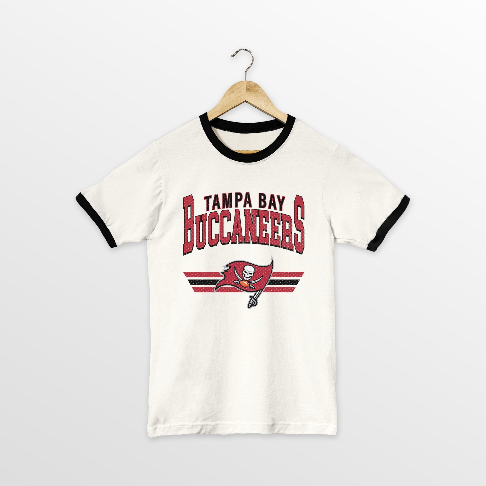 TAMPA BAY BUCCANEERS SWIFT STRIKE VINTAGE RINGER TEE