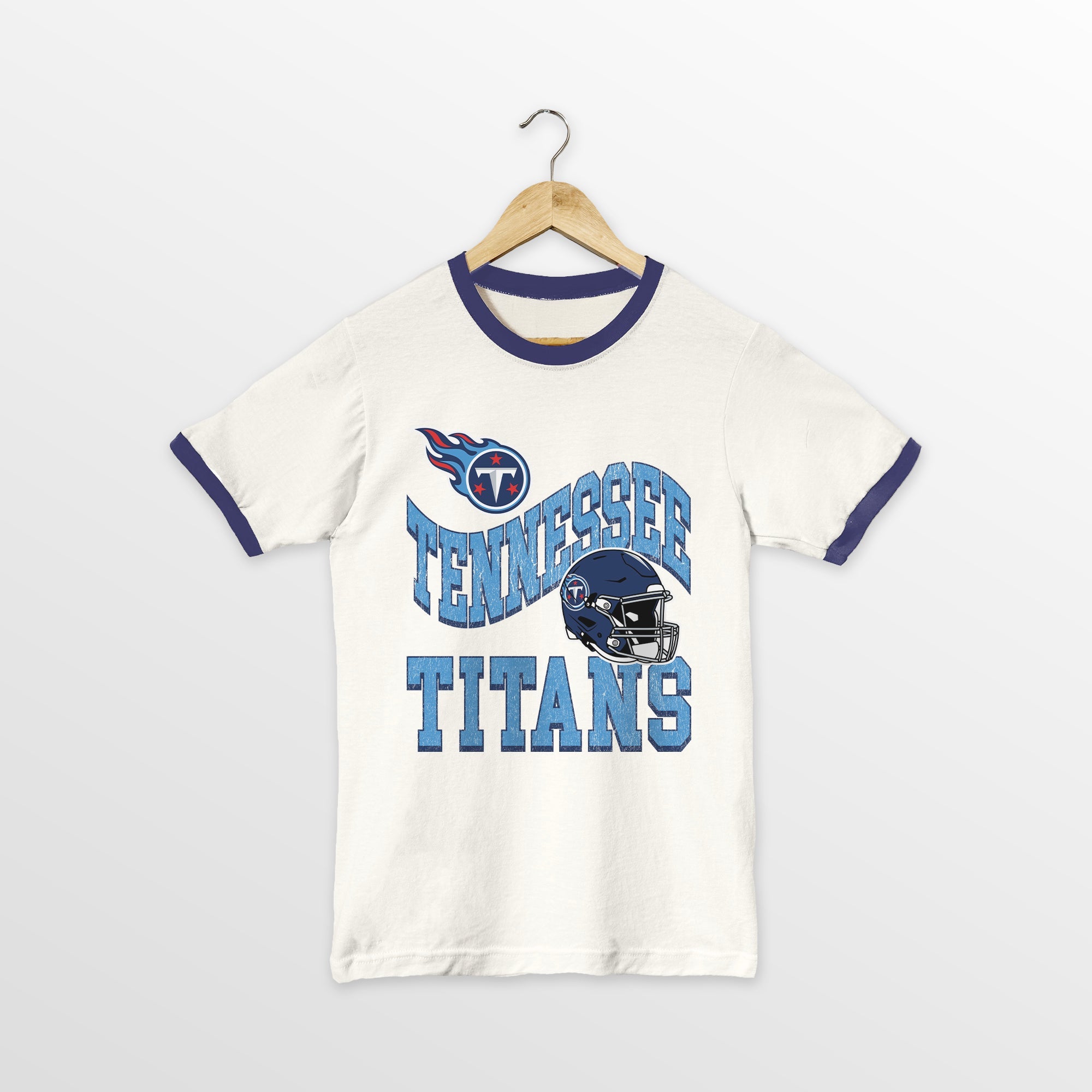 TENNESSEE TITANS HARD EARNED VINTAGE RINGER TEE
