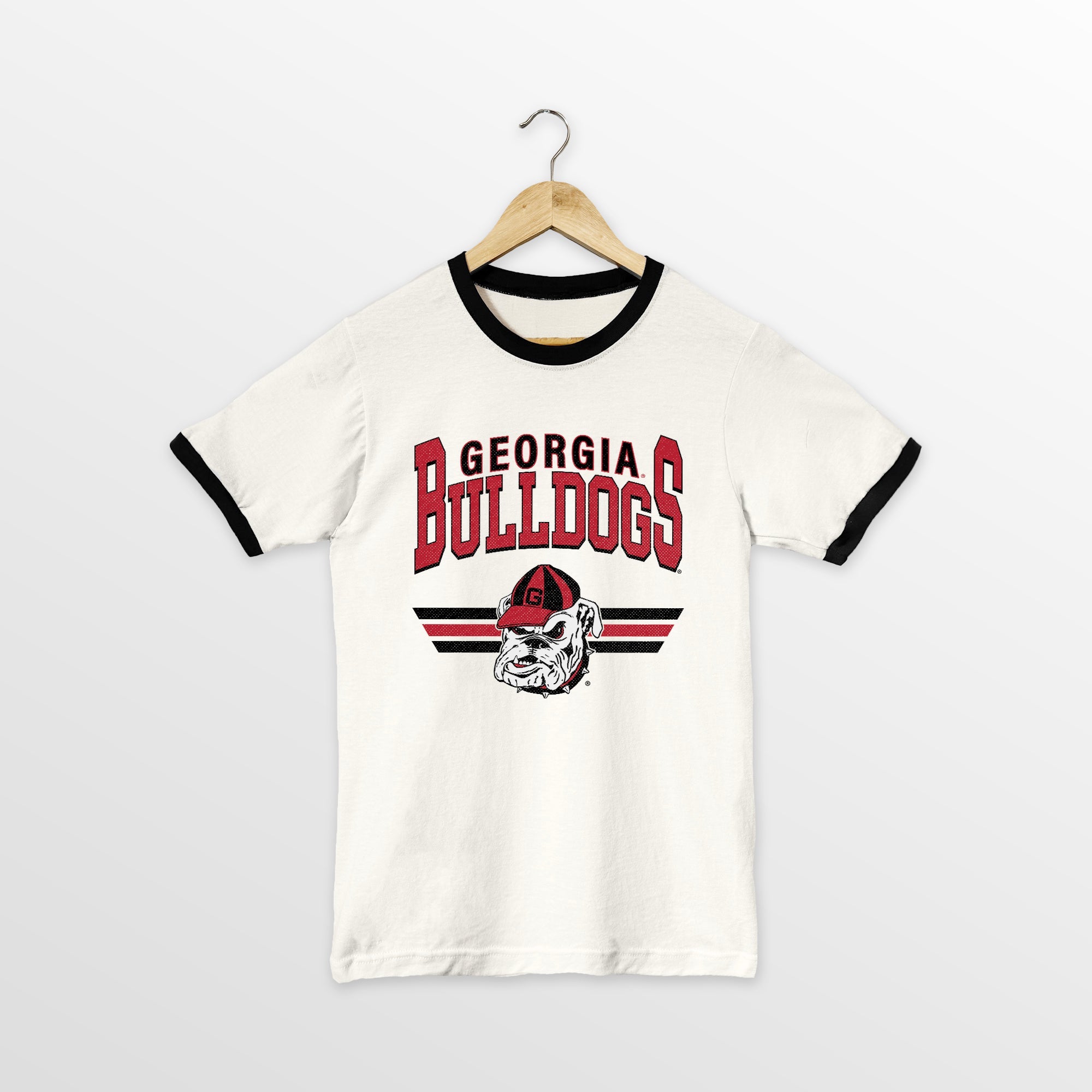 GEORGIA BULLDOGS SWIFT STRIKE VINTAGE RINGER TEE