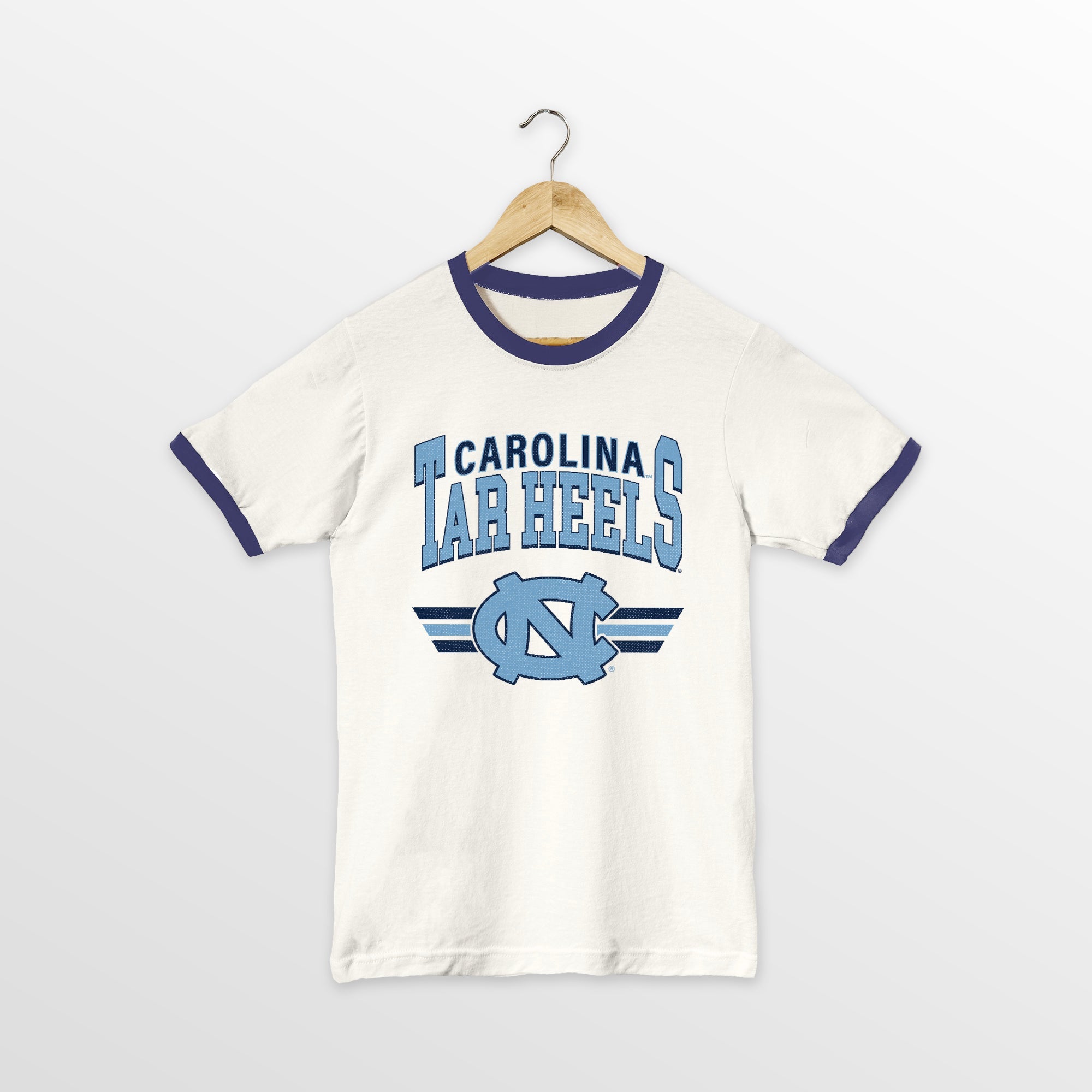NORTH CAROLINA TAR HEELS SWIFT STRIKE VINTAGE RINGER TEE
