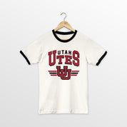 UTAH UTES SWIFT STRIKE VINTAGE RINGER TEE