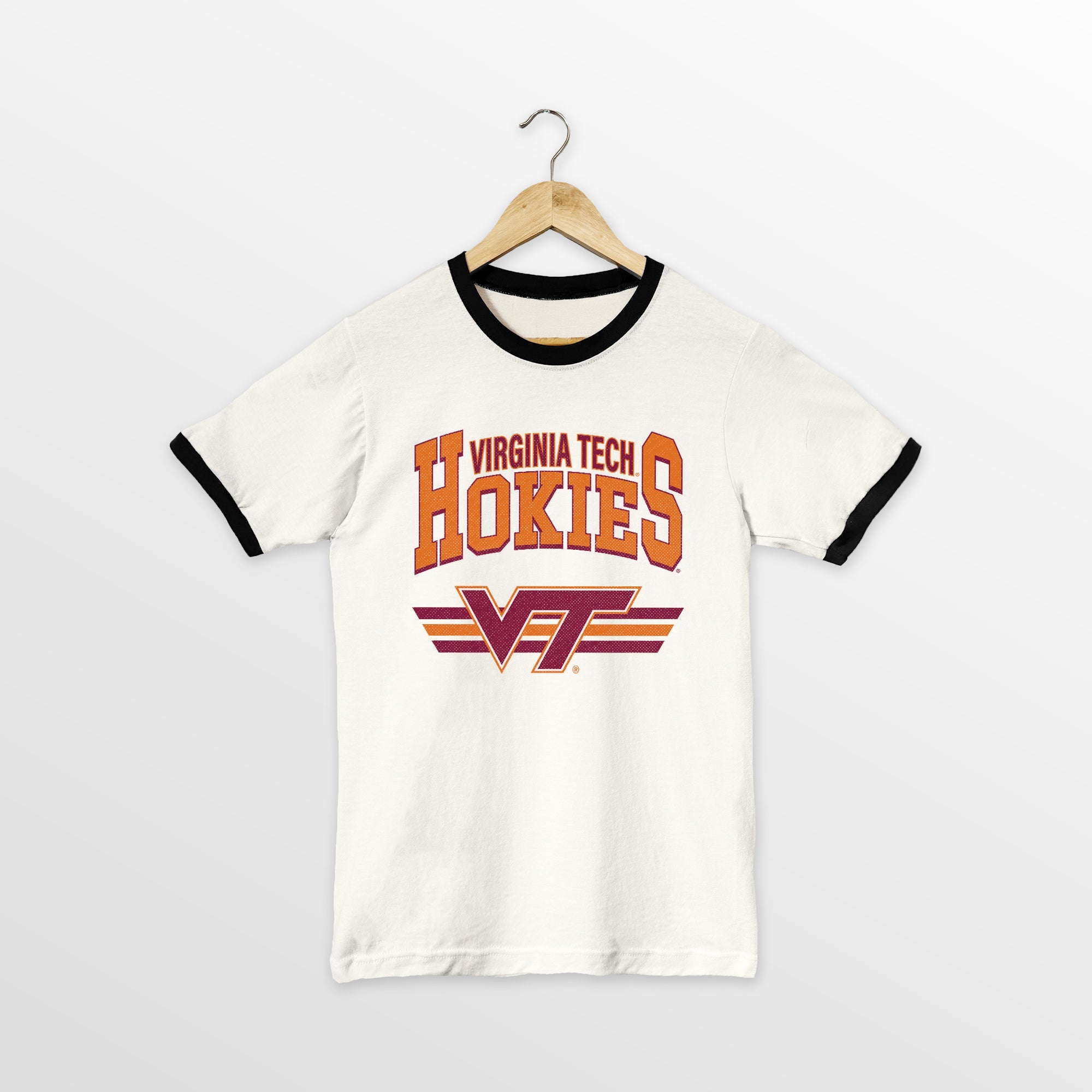VIRGINIA TECH HOKIES SWIFT STRIKE VINTAGE RINGER TEE
