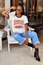VIRGINIA TECH HOKIES SWIFT STRIKE VINTAGE RINGER TEE