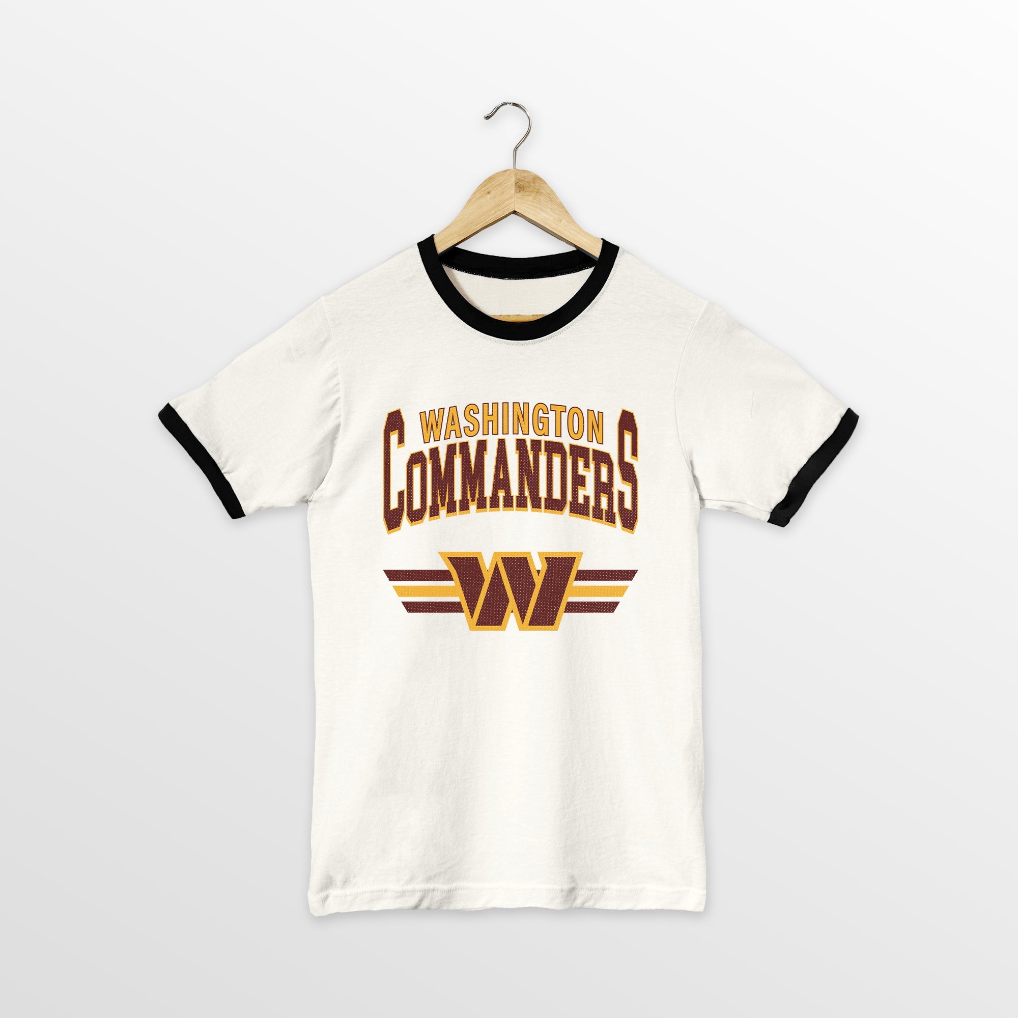 WASHINGTON COMMANDERS SWIFT STRIKE VINTAGE RINGER TEE