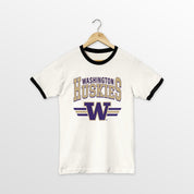 WASHINGTON HUSKIES SWIFT STRIKE VINTAGE RINGER TEE