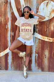 ARIZONA STATE SUN DEVILS DEEP ROOTS BLEACH WASH TEE