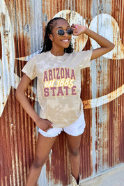 ARIZONA STATE SUN DEVILS DEEP ROOTS BLEACH WASH TEE