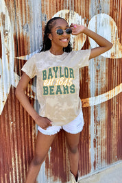 BAYLOR BEARS DEEP ROOTS BLEACH WASH TEE